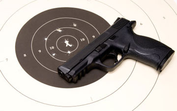 Handgun and target